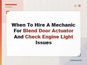 When to Call a Mechanic for Actuator and Engine Light Issues